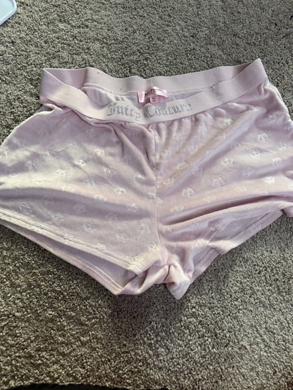 Juicy Couture Light Pink Logo-Trim Sleep Shorts